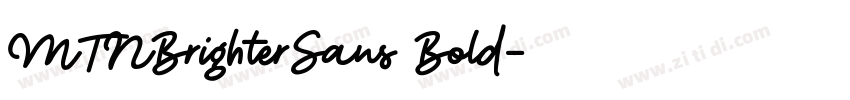 MTNBrighterSans Bold字体转换